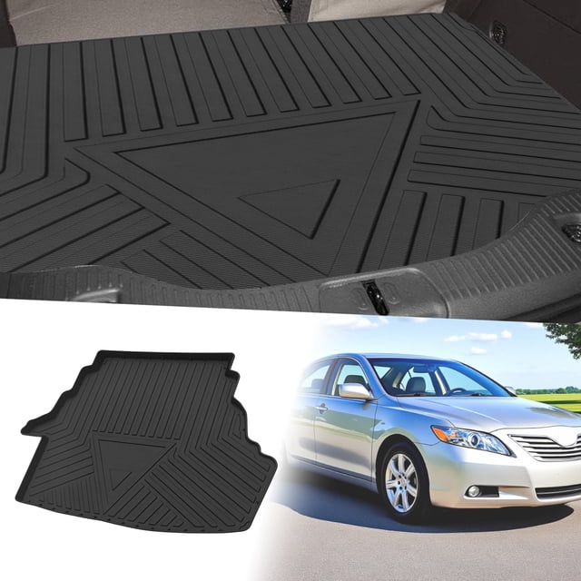 Unique Bargains Flat Face Cargo Liner Rear Trunk Mat Trunk Cargo Luggage Boot Tray Mat Stripes and Triangles Pattern for Toyota Camry 2006-2011 Anti-Slip