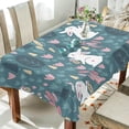 thumbnail image 4 of 60"x90" Easter Bunny Eggs Tablecloth, Waterproof Washable Polyester Square Table Cover Durable Tablecloth for Kitchen Dining Table Party Decor, 4 of 7