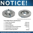thumbnail image 5 of Detroit Axle - Front Brake Kit for 2013-2022 Honda Accord, Disc Brake Rotors Ceramic Pads: 11.54" Rotor, 5 of 9