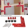 thumbnail image 4 of L-Shape Right Angle Ruler Set, Positioning Ruler Set, Aluminum Alloy Lightweight Woodworking Device Woodworking Instrument for Carpenter Gauge Carpenter Tool 160x160mm with Scale, 4 of 8