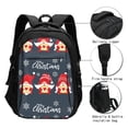 thumbnail image 3 of Daiia Three Cute Christmas Gnomes Pattern USB Charging Backpack for Men and Women, Anti-Theft Backpack,Travel Backpack,School Backpack,College Backpack,Laptop Backpack, 3 of 7