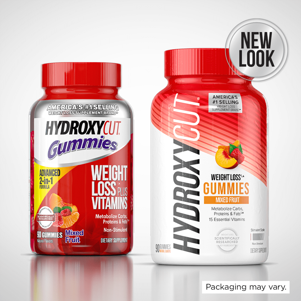 Hydroxycut Gummies Weight Loss Supplement with Biotin, Mixed Fruit, Unisex, 90 Ct