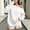 White women off shoulder sweatshirt a1, variant on Tusihei Women's Off Shoulder Sweatshirt Long Sleeve Flowy Casual Pullover Tops Solid Basic Loose Sweater Fall Clothes Trendy Streetwear, Brown S