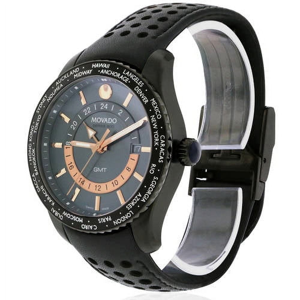 Movado Series 800 Black PVD Leather Men s Watch 2600118 Walmart
