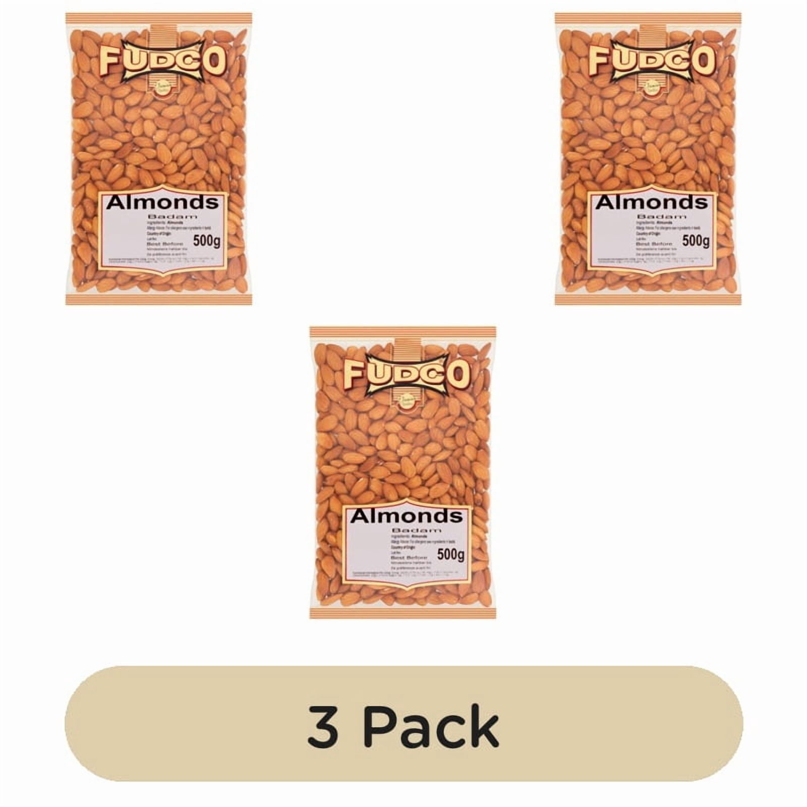 Fudco Almonds 500g, British Import (Pack of 3)