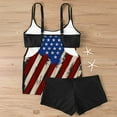 thumbnail image 3 of Dihao Two Piece Tankini Swimsuit for Women 4Th Of July Summer Hot Sales Plus Size Tankini 2 Piece Bikini Sets Women's Printed Hollow Sling Swimwear Tank Tops with Shorts 2 PC Bathing Suit, 3 of 4