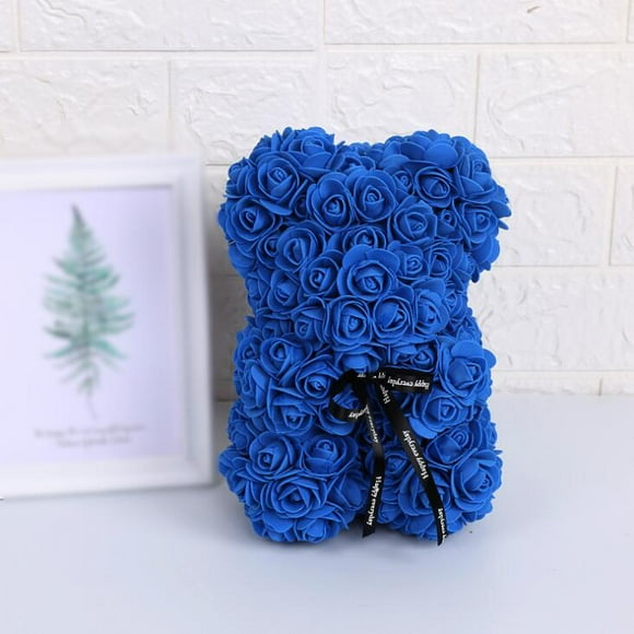 Rose Bear - Valentine's Mother's Day Anniversary Wedding Best Perfect Unique Teddy Thanksgiving Bear Gifts for Women Men Wife Him Her Son Daughter Birthday 25cm Red Handmade