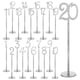thumbnail image 1 of Números de mesa, tarjetas de número de mesa, centro de mesa de madera, letreros de mesa, tarjetas de lugar, 20 piezas de plata, 1 of 9