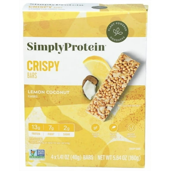 (Pack of 6) SimplyProtein Bar Snack Lemon Coconut 4 Pack 5.64 Oz