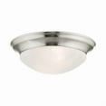 thumbnail image 2 of Livex Lighting  Omega 2-Light Brushed Nickel Ceiling Mount - Brushed Nickel - 14"Dia. x 4.75"H, 2 of 5