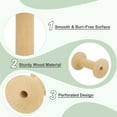 thumbnail image 3 of Wooden Empty Spools, Unfinished Wood Thread Spools for Embroidery and Sewing Machines Crafts Wire Weaving Bobbins Natural Color 3.1"x1.8", 3 of 6
