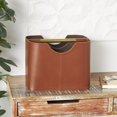 thumbnail image 2 of DecMode 12" Brown Leather Magazine Holder with Divided Inside, 2 of 9