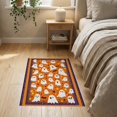 thumbnail image 3 of ODIKA 2'x3' Washable Accent Rug Ghost Halloween Guitar Pumpkin Cartoon Kawaii Glitter Stars Border for Bedroom, Nursery, RV, Pet Friendly, Bedside Mat, 3 of 7