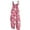 Pink, variant on Women's Sleeveless Christmas Printed Cotton Jumpsuit - Casual Loose-Fit Romper, Beige Size L