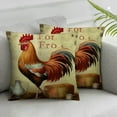 thumbnail image 2 of COMIO  Farmhouse Rooster Vintage Throw Pillow Covers Chicken Decorative Square Cushion Covers for Couch Office Bedroom Home Decor 2pc, 2 of 6