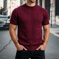 thumbnail image 2 of CONZONE Mens Base T-Shirts Short Sleeve Knit T Shirts for Men Casual Crew Neck Solid Color Lightweight Tees Soft Cozy Athletic Tops, 2 of 6