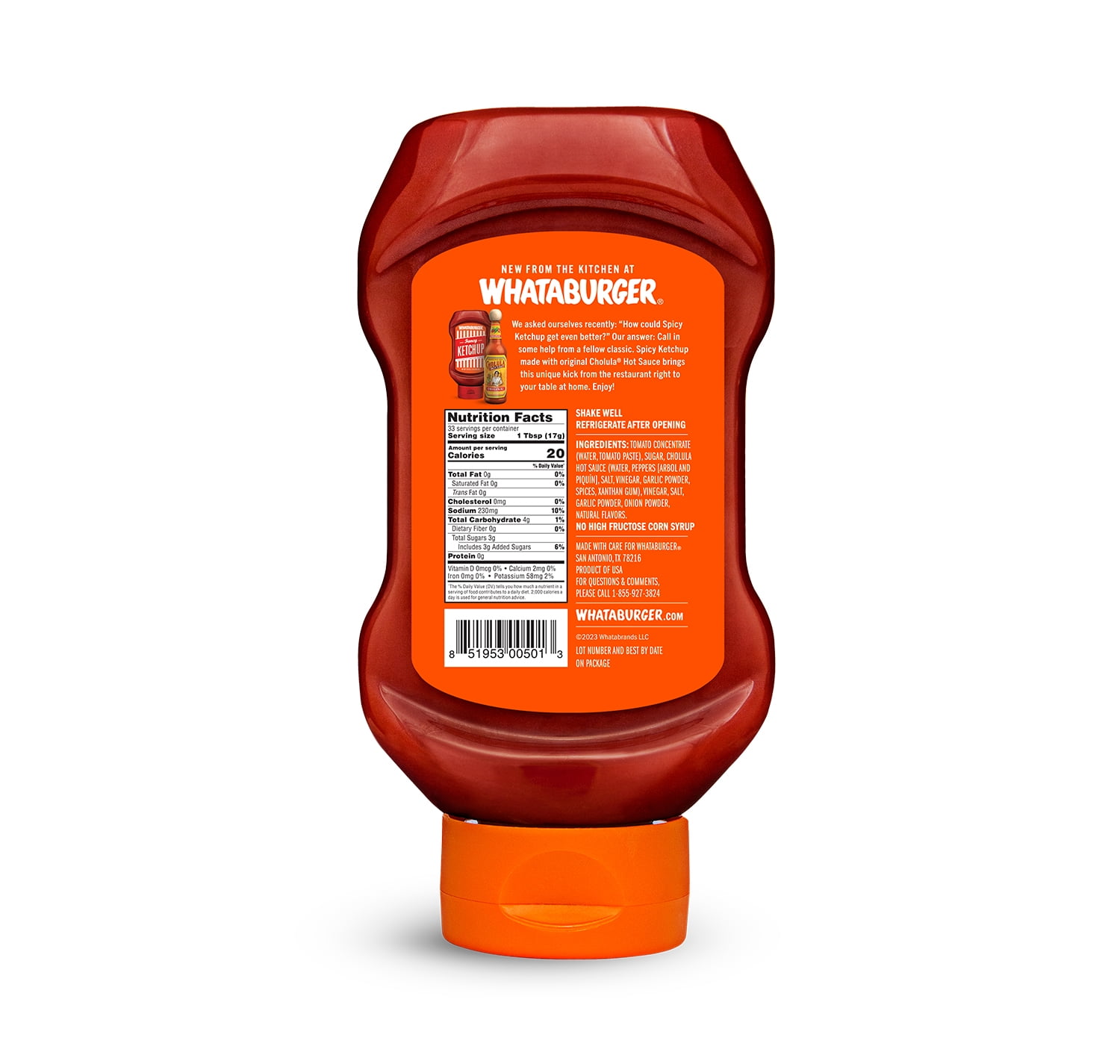 Whataburger Spicy Ketchup, 20 oz Squeeze Bottle