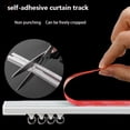 thumbnail image 2 of Self Adhesive Curtain Sliding Track Without Punching Nano Silent Track Top Mounted Side Mounted Home Window Decor Accessorie, 2 of 8