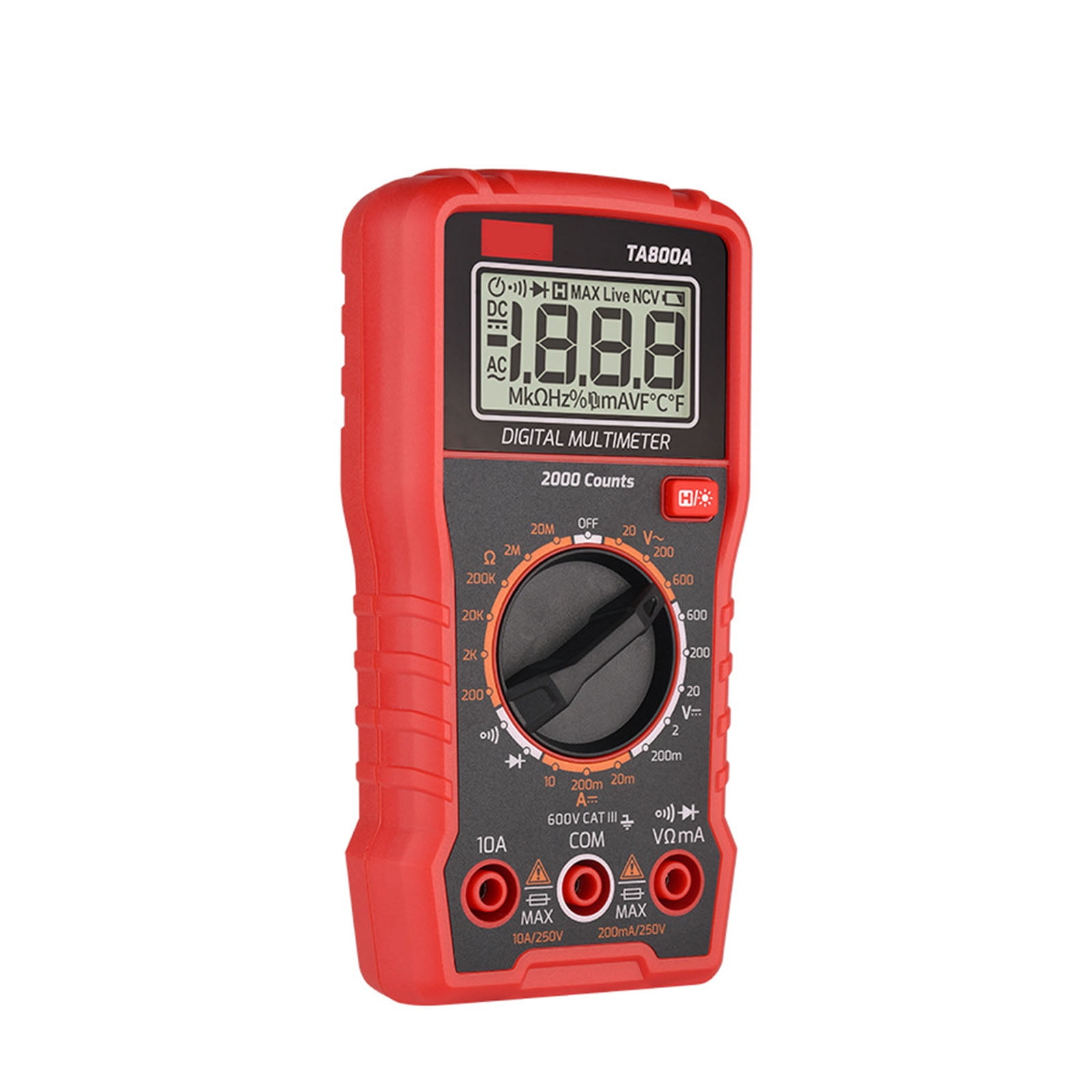 Portable ABS Multimeter For Technicians And Hobbyists Measuring Current And Resistance