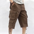 thumbnail image 4 of Edvintorg Black Cargo Cropped Pants For Men Casual Trousers Work Wear Combat Cargo Pants With 7 Pockets Loose Large Size Tactical Pants Clearance, 4 of 6