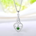 thumbnail image 4 of JO WISDOM Women Necklace,925 Sterling Silver Irish Celtic Claddagh Love Heart Pendant Necklace with 5A Cubic Zirconia, 4 of 8