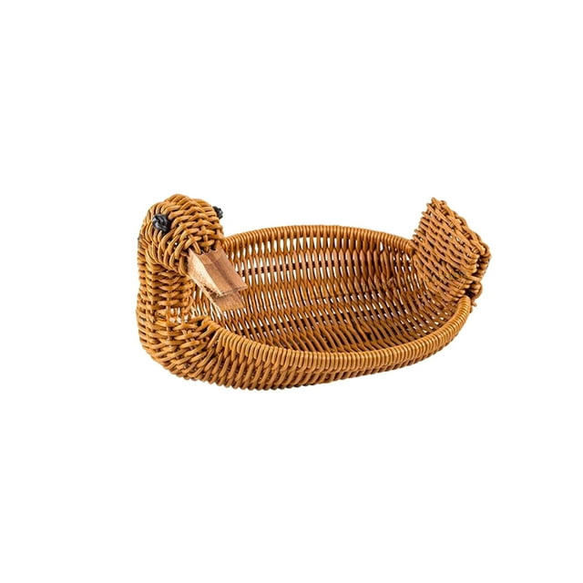 Kyursd Summer Home/Kitchen Organizers and Storage Special Offer!Woven Storage Basket Multi Function Fruit And Snack Container For Home Decor Tabletop Organizer Layout