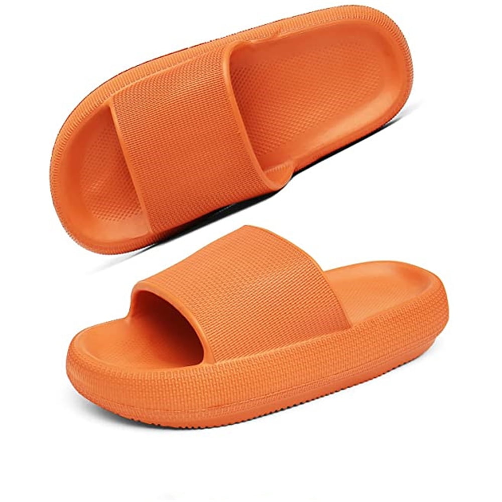 Unisex Slippers for Women/Men Non-Slip Ultralight Flat Soft Sandals Soft House Flip Flop for Indoor Home Garden Bathroom Poolside 
