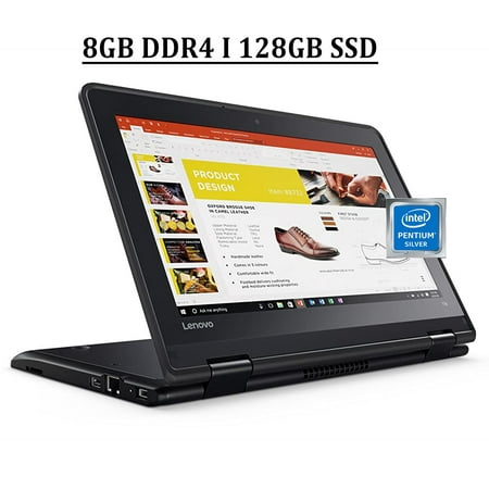 Lenovo ThinkPad Yoga 11e Gen 5 2-in-1 Business Laptop 11.6" HD IPS Anti-Glare Touchscreen Intel Quad-Core Silver N5030 Processor 8GB DDR4 128GB SSD Intel UHD Graphics 605 HDMI USB-C Win11 Black