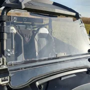 Kojem Clear Front Flip Windshield 2-in-1 Fold Down Windscreen Scratch Resistant for Polaris RZR 800/ S 800/ 4 800/ XP 900/ 4 900 2008-2014