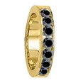 thumbnail image 2 of Mauli Jewels Rings for Women 1 Carat Channel Setting Black Diamond Wedding Band channel 14K Solid Yellow Gold, 2 of 4