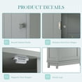 thumbnail image 4 of White Bathroom Cabinet Triangle Corner Storage Cabinet with Adjustable Shelf Modern Style MDF Board (Old SKU:WF291477AAK/N725P172615K)   WL, 4 of 27
