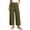 *Army Green, variant on ClodeEU Women's High Waist Wide Leg Cropped Cargo Pants,Casual Elastic Waist Capri Trousers with Pockets Army Green,Women's Plus L
