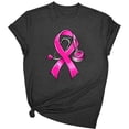 thumbnail image 2 of Yourumao Breast Cancer Shirt for Women Pink Ribbon Crew Neck Short Sleeve Graphic T Shirt Breast Cancer Gift for Survivors and Supporters, 2 of 3