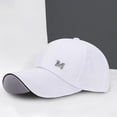 thumbnail image 4 of Eoperou Peaked Hat Extended Brim Adjustable Solid Color Unisex Ponytail Hole Sunscreen Comfortable Leisure Baseball Hat Men Head Accessory, 4 of 8
