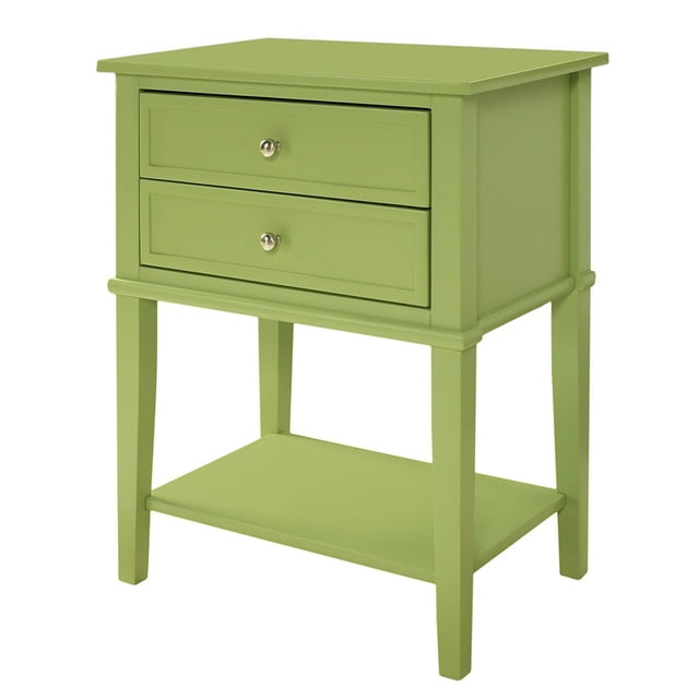 Ameriwood Home Franklin Table d'Appoint avec 2 Tiroirs en Vert