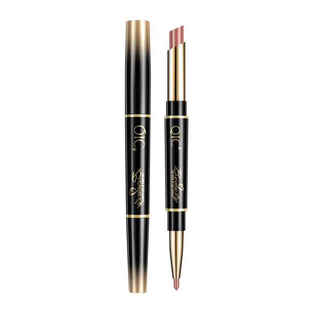 Teissuly Double-ended Lipstick Pencil Waterproof Makeup Holding Color Developing Two-in-one Thin Tube Lipstick Lip Pencil Teissuly WER202401272772