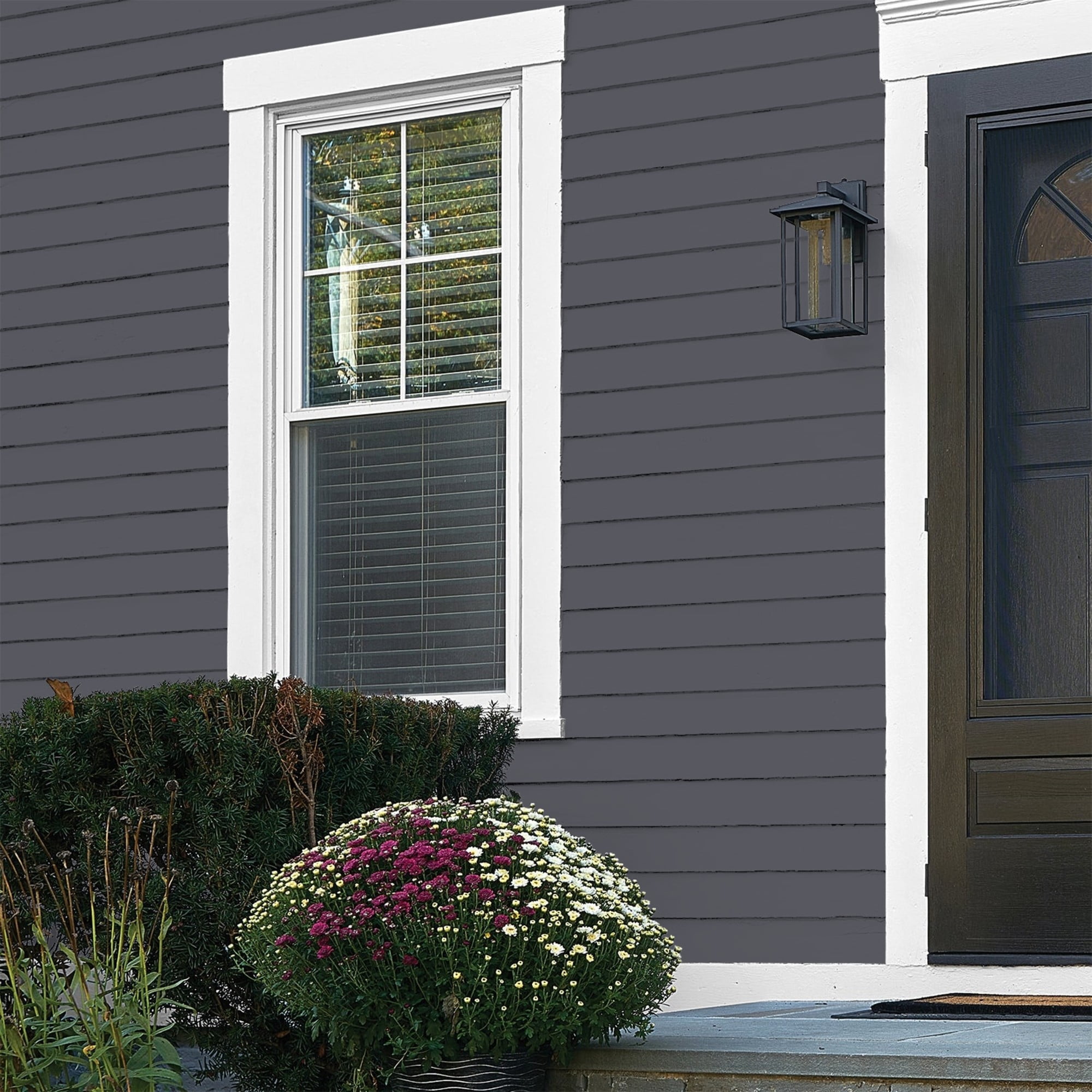 HEP Gray Flannel Exterior Paint + Primer Flat , 1 Gallon