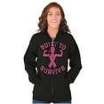 thumbnail image 4 of Built Survive Breast Cancer Awareness Womens Plus Size Graphic Zipper Hoodie Brisco Brands 2X, 4 of 5