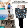 thumbnail image 4 of Ratiio Ball Sports Print Reusable Grocery Bags - Washable, Foldable, Packable Tote, Large Handles, Heavy Duty, Zippered Top Pouch, 4 of 7