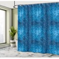 thumbnail image 5 of Ambesonne Vintage Shower Curtain, Monotone Garden Flourishes, 69"Wx75"L, Sea Blue Sky Blue, 5 of 5