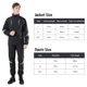 thumbnail image 4 of Traje para hombres motocicleta recaer impermeable de lluvia para motocletas con juego de reflejo impermeable de impermeable, 4 of 7