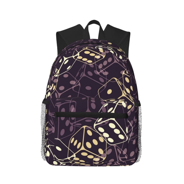 Disketp Dice Mochila Ligera Clásica con Múltiples Bolsillos, Mochila Casual para Hombre y Mujer, Ideal para Escuela, Trabajo y Viajes