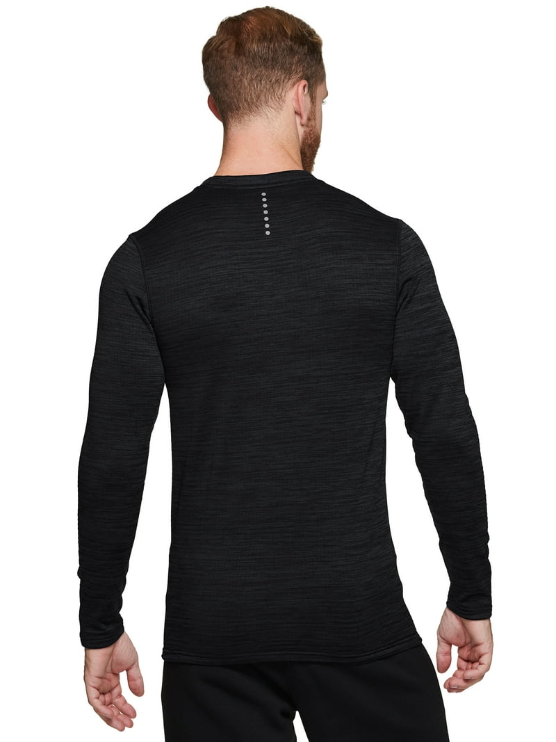RBX Active Men's Athletic Performance Long Sleeve Crew Neck Fleece Lined Insulated Fitted Base Layer T-Shirt
