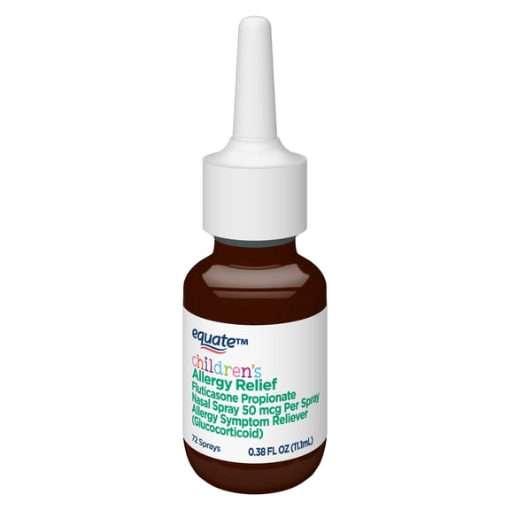 Equate Children's Allergy Relief Fluticasone Propionate Nasal Spray, 50 mcg Per Spray, 0.38 fl oz