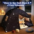 thumbnail image 5 of Large Teepee Tent for Kids: with Star Lights - Tent Indoor Kids Teepee Tent for Boys & Girls - Kids Play Tent Inside Canopy Bed for Playroom Gift Toys (Black Galaxy), 5 of 15