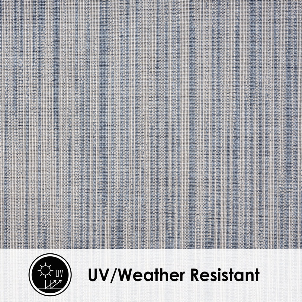 Nicole Miller New York Patio Country Wynona Contemporary Abstract Indoor/Outdoor Area Rug, Blue/Beige, 7'9"x10'2"