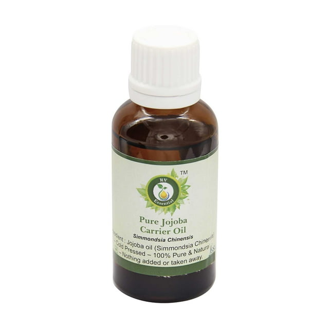 Jojoba Oil Simmondsia Chinensis For Face For Hair For Massage For body For Skin Unrefined Pure Natural Cold Pressed 10ml 0.338oz By R V Essential