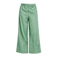 thumbnail image 6 of Womens Plus Plaid Pants New Plaid Long Pants for Women Flowy Wide Leg Trousers with Pockets Elastic Waist Fashion Casual Versatile Daily Bottoms, 6 of 7