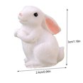 thumbnail image 4 of Linyer Rabbit Adornment Practical Lovely Exquisite Vivid Bunny Statue Interesting Multi-functional Small Bunny Figurine Type 7, 4 of 6