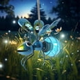thumbnail image 3 of JJKBVCLO Blue Solar Garden Light Unique Design Solar Garden Light Perfect To Light Up Your Garden And Patio Make The Night More, 3 of 4